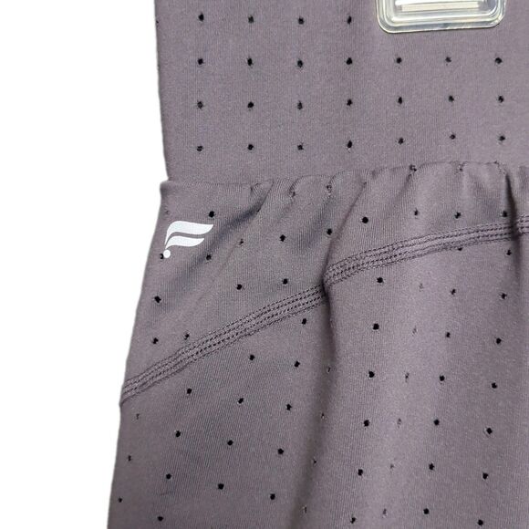 Fabletics Olesia Perforated Compression Running Shorts Gray/Lime Women's Size XL - Picture 6 of 7